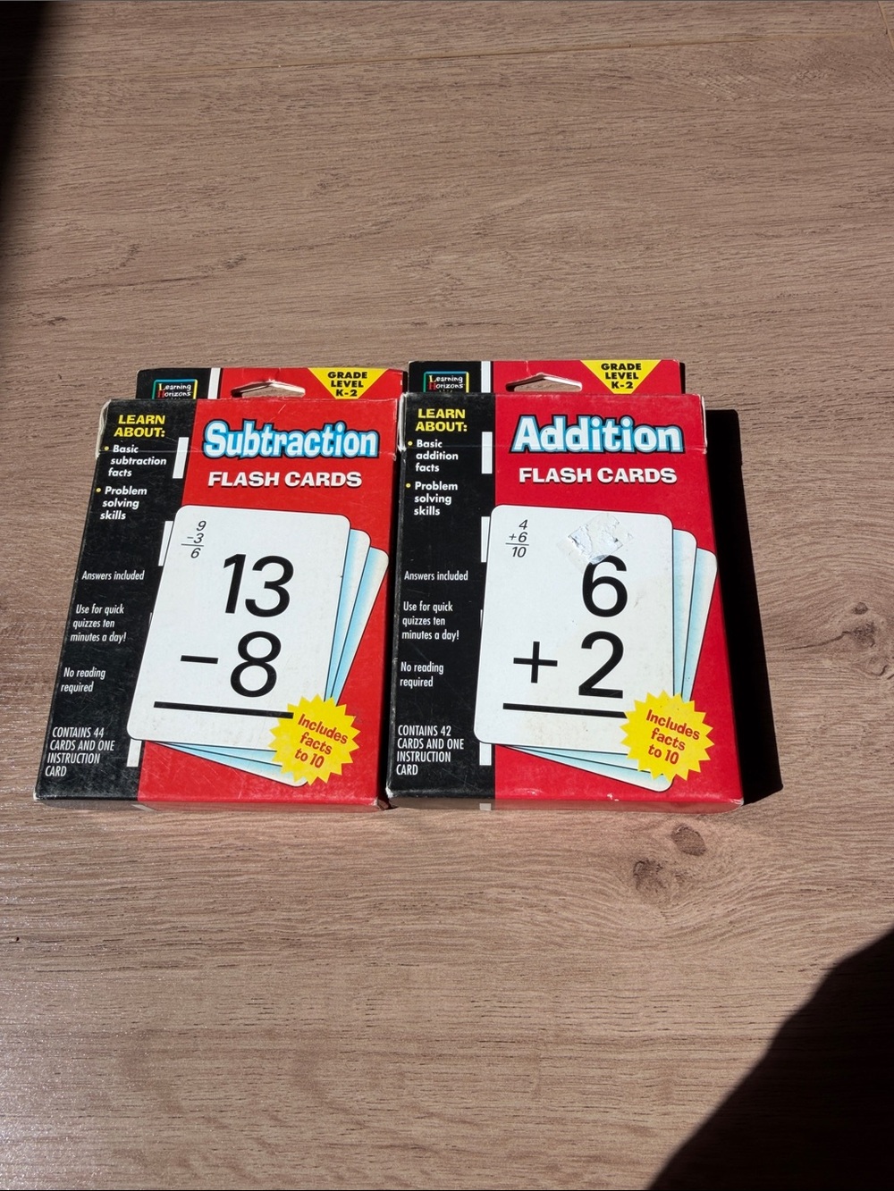 Subtraction & Addition Flash Cards